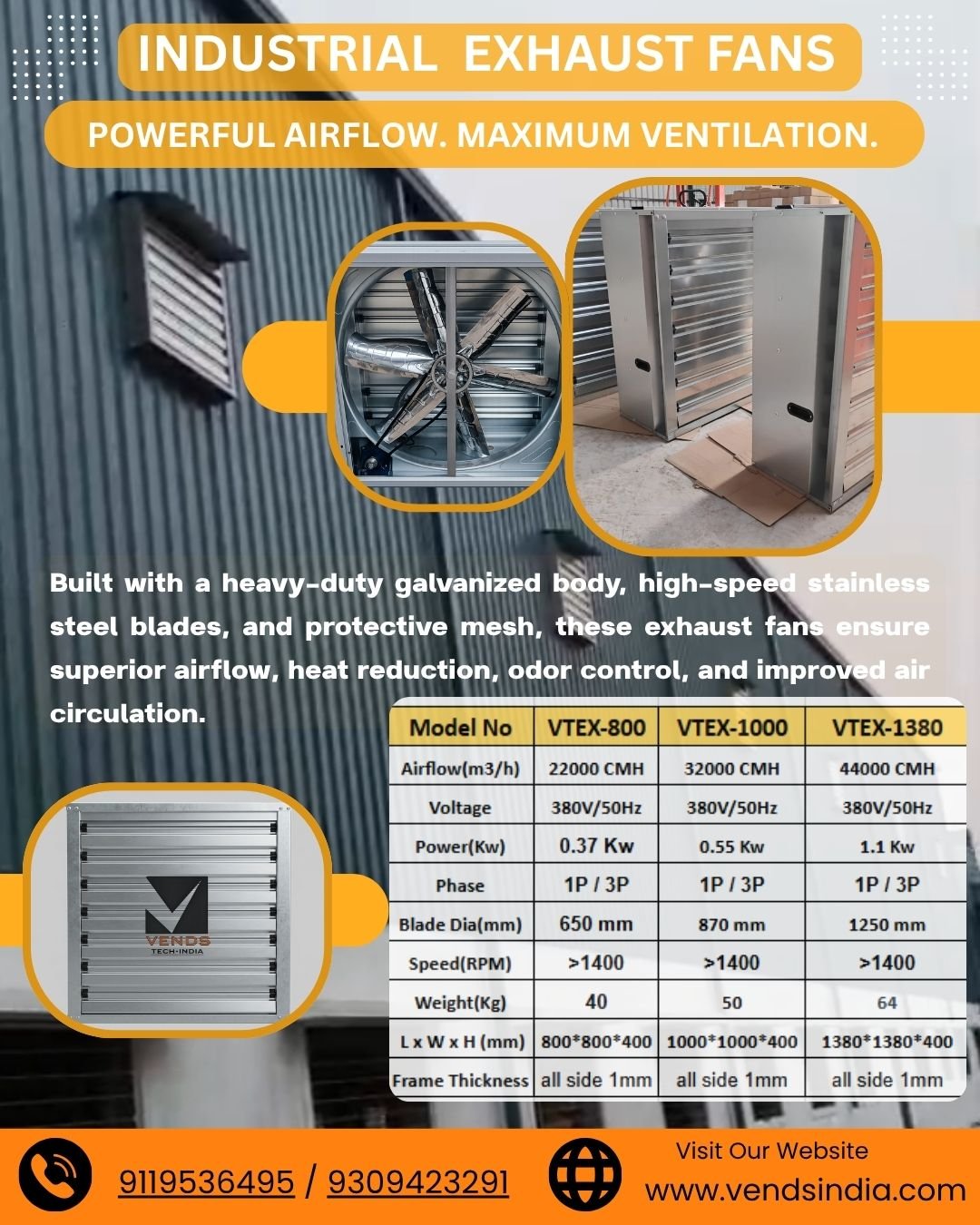 Vends Exhaust Fans